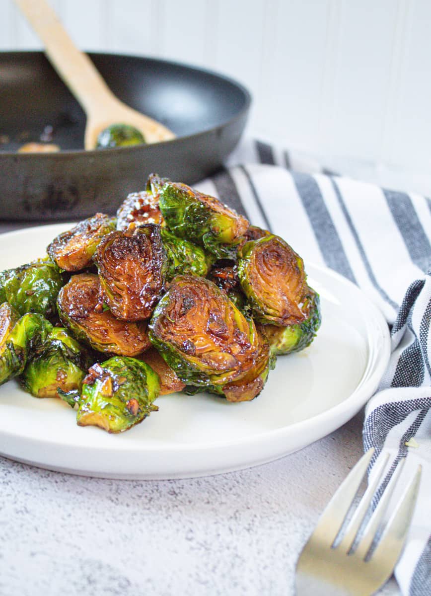 Stove Top Maple Mustard Brussels Sprouts The Realist Food Blog