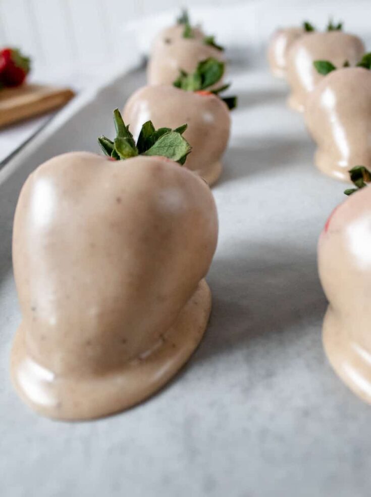 Spiced White Chocolate Covered Strawberries