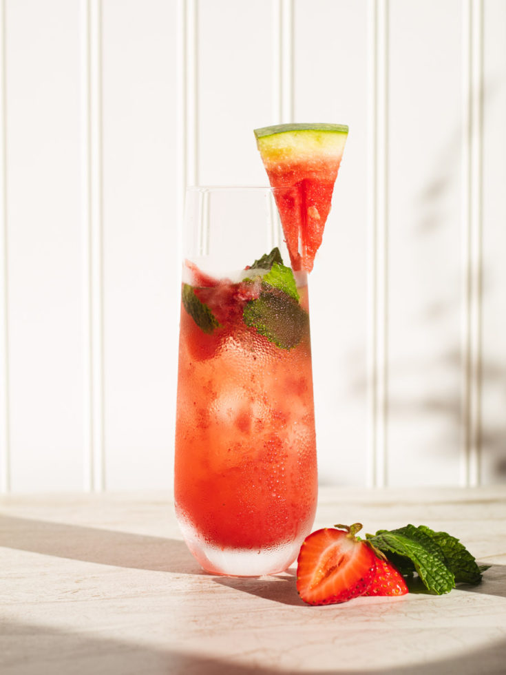 Strawberry Watermelon Spritzer Mocktail