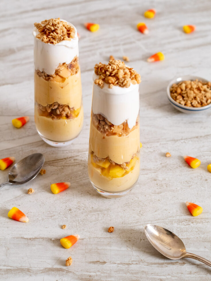 Candy Corn Greek Yogurt Parfaits