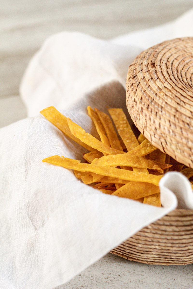 Baked Tortilla Strips The Realist Food Blog