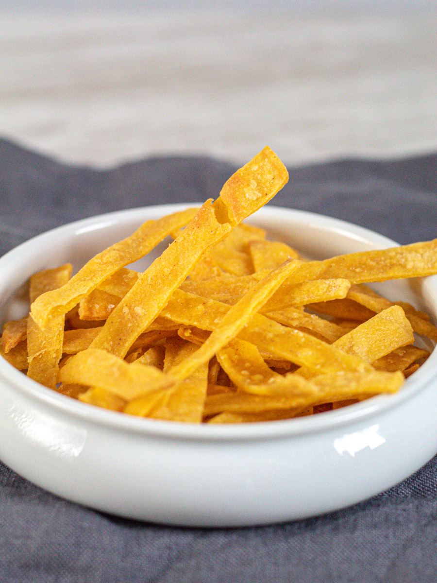 Baked Tortilla Strips The Realist Food Blog